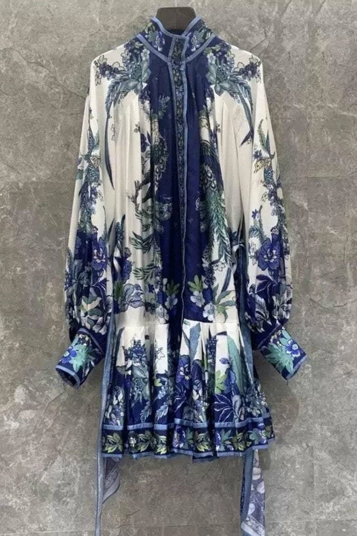 Jessica Bara Jadine Long Sleeve Floral Mini Dress