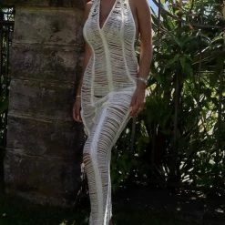 Jessica Bara Silvia Halter Neck Maxi Cover Up Influencer Style