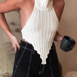 Reve Doll Essentials Jessica Bara Anneka High Cut Turtleneck Top