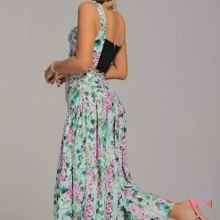 Jessica Bara Chase Floral Top And Maxi Skirt Two Piece Set Summer Lovin'