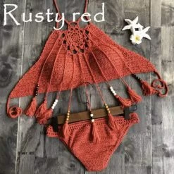 Jenna Jenovich Jessica Bara Ofelia Crochet Bikini Set