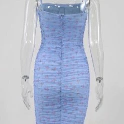 Jessica Bara Anika Floral Mesh Midi Dress