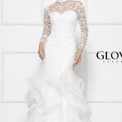 Colors Dress High Neck Ruffled Trumpet Gown The Event Shop