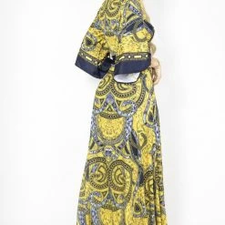 Baccio Couture Summer Lovin' Baccio Lucia V Neck Crystal Maxi Dress