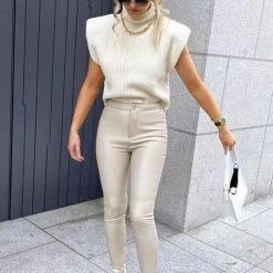 Jessica Bara Sophie Knitted Sleeveless Turtleneck Top Reve Doll Essentials