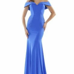 The Event Shop Colors Dress Off The Shoulder Ruched Back Gown