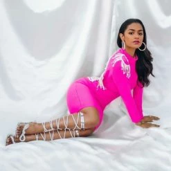 Birthday Suit Jessica Bara Talia Rhinestone Tassel Backless Mini Dress