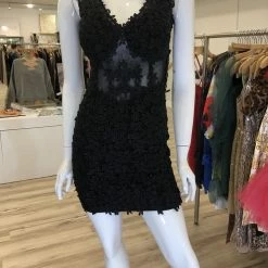 Jessica Bara Farah Lace Backless Mini Dress