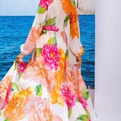 Summer Lovin' Jessica Bara Joanie Floral Long Sleeve Maxi Romper
