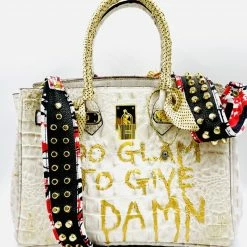 Summer Lovin' Anca Barbu Handpainted Too Glam Croc Handbag