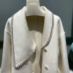 Jessica Bara Ryleigh Pearl And Fur Belted Long Coat