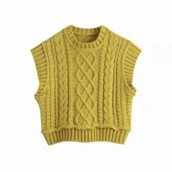 Tops Jessica Bara Caydence Cable Knit Sweater Vest