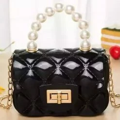 Reve Doll Essentials Jessica Bara Parker Pearl And Gold Chain Micro Handbag