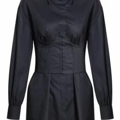 Jessica Bara Aubrey Long Sleeve Corset Shirt Dress Reve Doll Essentials