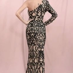 Jessica Bara Eliana One Shoulder Sequin Bodycon Gown The Event Shop