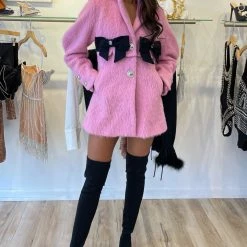 Jessica Bara Addie Silver Button Bow Jacket