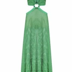 Jessica Bara Donte V Neck Cut Out Maxi Dress
