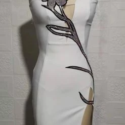 Birthday Suit Jessica Bara Theresa Strapless Flower Rhinstone Dress