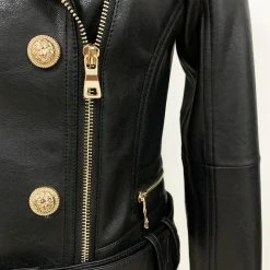 Jessica Bara Darren Faux Leather Motorcycle Biker Jacket Best Sellers