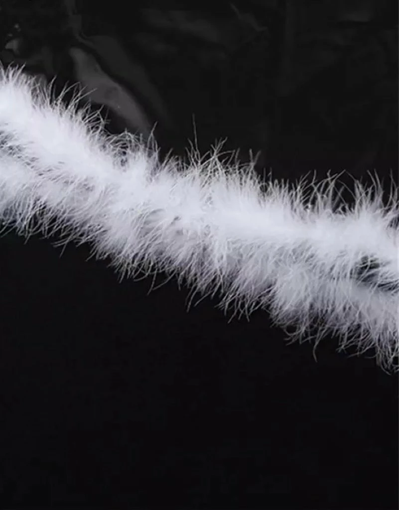 Birthday Suit Jessica Bara Kindra Feather Mini Dress And Gloves Two Piece Set