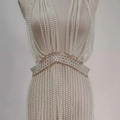 Jessica Bara Giselle Pearl Tassel Fringe Vest