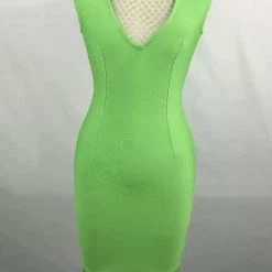 Influencer Style Jessica Bara Angie Sleeveless Diamond Mesh Dress