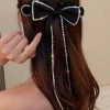 Jessica Bara Bonnie Bow Rhinestone Hair Clip Birthday Suit
