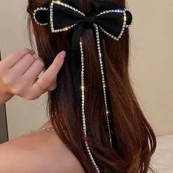 Jessica Bara Bonnie Bow Rhinestone Hair Clip Birthday Suit