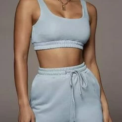 Jessica Bara Alec Crop Top And Short Two Piece Set