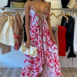 Kareena Amalfi Halter Neck Embellished Maxi Dress Summer Lovin'