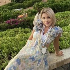 Influencer Style Jessica Bara Odonna Vintage Floral Maxi Dress