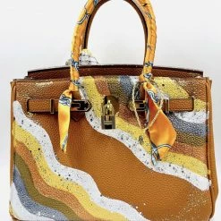 Accessories Anca Barbu Handpainted Geode Handbag