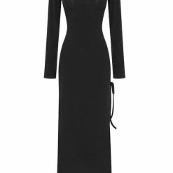 Dresses Jessica Bara Cesca Asymmetrical Lace Up Back Maxi Dress