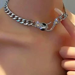 Summer Lovin' Jessica Bara Lillian Snake Chain Choker Necklace