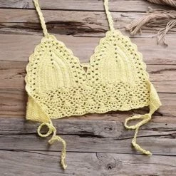 Influencer Style Jessica Bara Kayleigh Crochet Two Piece Bikini Set