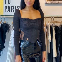 Tops Jessica Bara Kinsley Long Sleeve Knitted Top