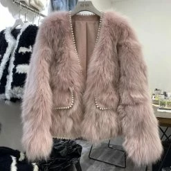 Reve Doll Essentials Jessica Bara Sistine Fur And Pearl Jacket