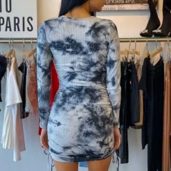 Jessica Bara Candace Tie Dye Long Sleeve Mini Dress Summer Lovin'