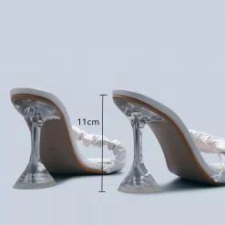 Jessica Bara Lukas PU Leather Open Toe Heels