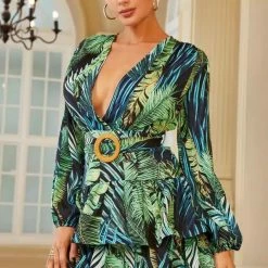 Jessica Bara Rowa Long Sleeve Mini Dress