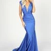 Nicole Bakti V Neck Bodycon Backless Gown