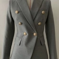 Jessica Bara Textured Donatella Double Breasted Blazer Reve Doll Essentials