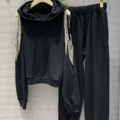 Summer Lovin' Jessica Bara Brantley Rhinestone Fringe Two Piece Set