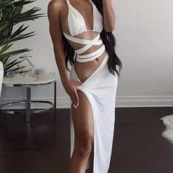 Jessica Bara Samara Strappy Top & Skirt Two Piece Set