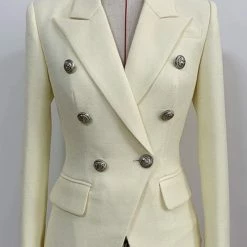 Jessica Bara Textured Donatella Double Breasted Blazer Reve Doll Essentials