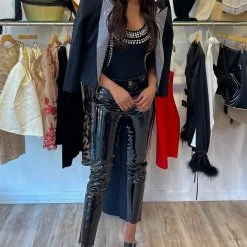 The Event Shop Jessica Bara Theo Long Sleeve Diamond Beaded Blazer