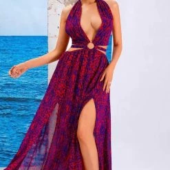 ReveBoutique Summer Lovin' Jessica Bara Gizelle Halter Cut Out Maxi Dress