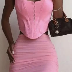 Jessica Bara Rana Corset Crop Top