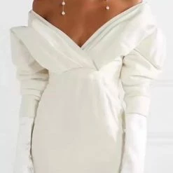 Jessica Bara Florence Off The Shoulder Long Sleeve Dress Dresses