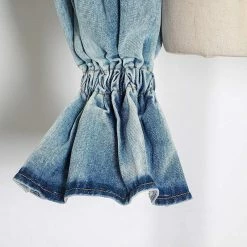 Summer Lovin' Jessica Bara Tayah Off The Shoulder Denim Crop Top